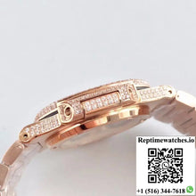 Patek Philippe Nautilus Jumbo 5719/10G-010 Rose Gold Full Diamond Dial - Watches