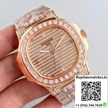 Patek Philippe Nautilus Jumbo 5719/1G-001 Rose Gold Diamonds Dial - Watches