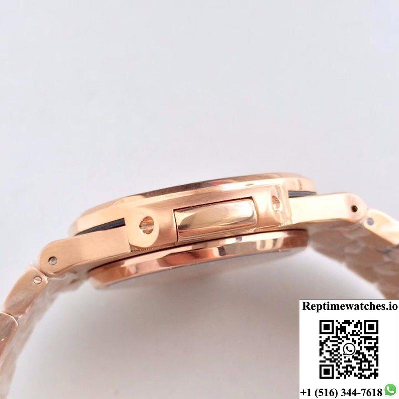 Patek Philippe Nautilus Jumbo 5719/1G-001 Rose Gold Diamonds Dial-Rep Time Watches