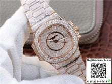 Patek Philippe Nautilus Jumbo 7021/1R-001 Full Paved Diamonds Dial - Watches