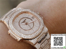 Patek Philippe Nautilus Jumbo 7021/1R-001 Full Paved Diamonds Dial - Watches