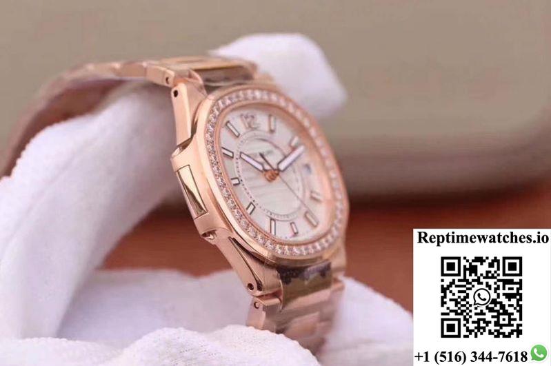 Patek Philippe Nautilus Ladies 7010/1R-011 Silver Dial-Rep Time Watches