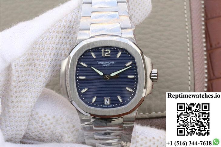 Patek Philippe Nautilus Ladies 7118/1A-001 Pf Factory Blue Dial-Rep Time Watches