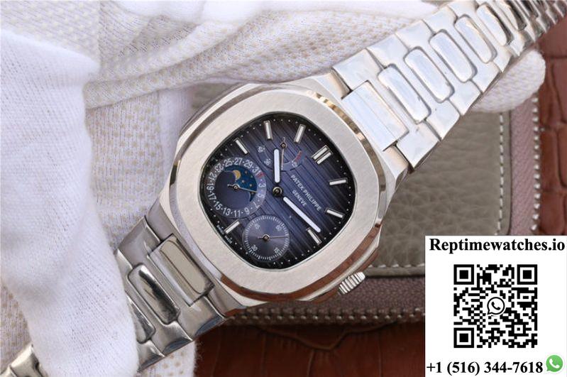 Patek Philippe Nautilus Moonphase 5712/1A-001 Blue Dial-Rep Time Watches