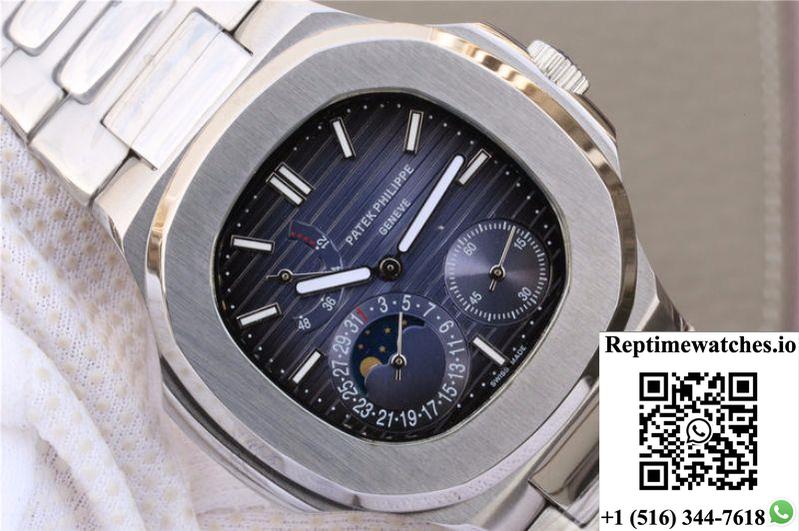 Patek Philippe Nautilus Moonphase 5712/1A-001 Blue Dial-Rep Time Watches