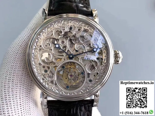 Patek Philippe Tourbillon 316L Stainless Steel Skeleton Dial AI Factory