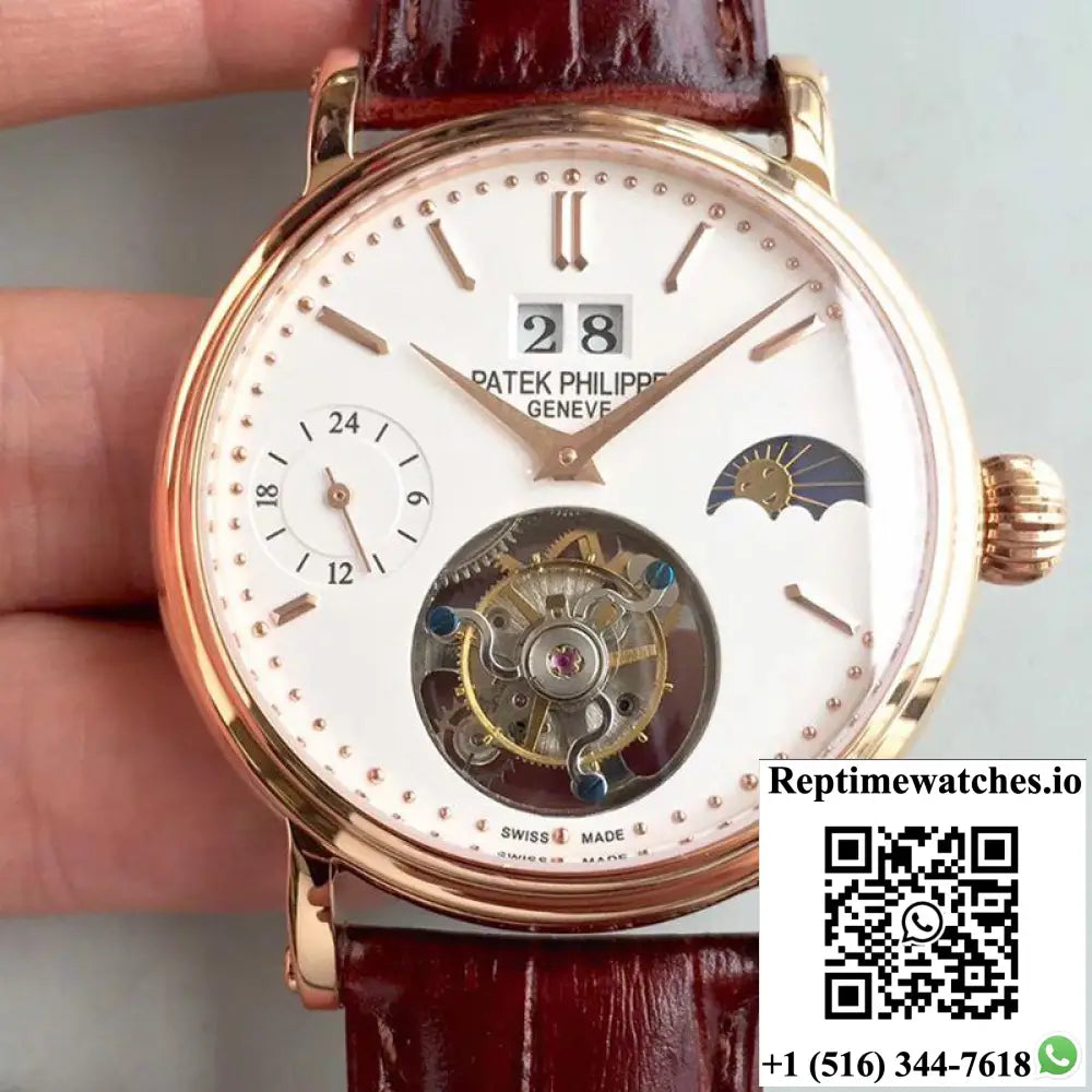 Patek Philippe Tourbillon Moonphase 24H Power Reserve White Dial - Watches