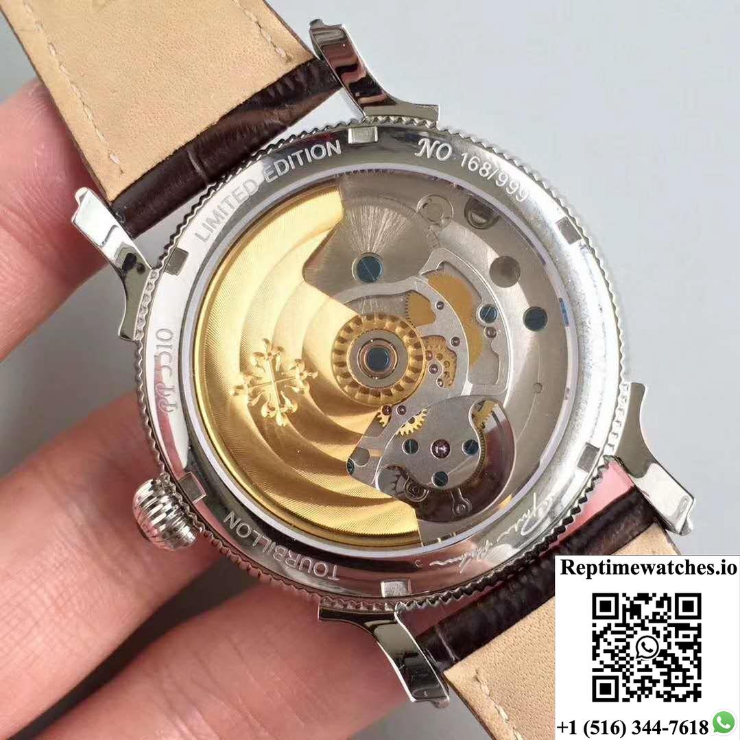 Patek Philippe Tourbillon Moonphase Black Dial-Rep Time Watches