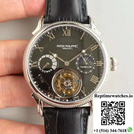 Patek Philippe Tourbillon Moonphase Black Dial - Watches