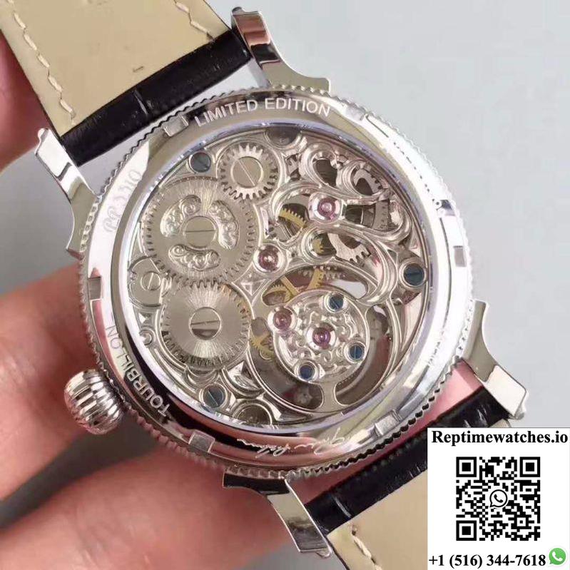 Patek Philippe Tourbillon Moonphase Silver Dial-Rep Time Watches