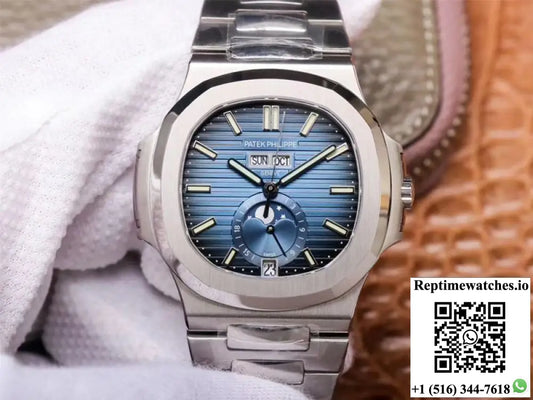 PF Factory Patek Philippe Nautilus 5726/1A-014 Moonphase Blue Gradient Black Dial AI Factory