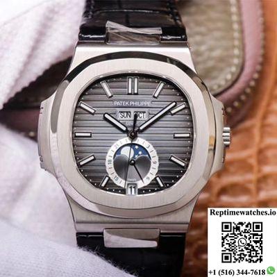 Pf Factory Patek Philippe Nautilus 5726A-001 Moonphase Gray Dial-Rep Time Watches
