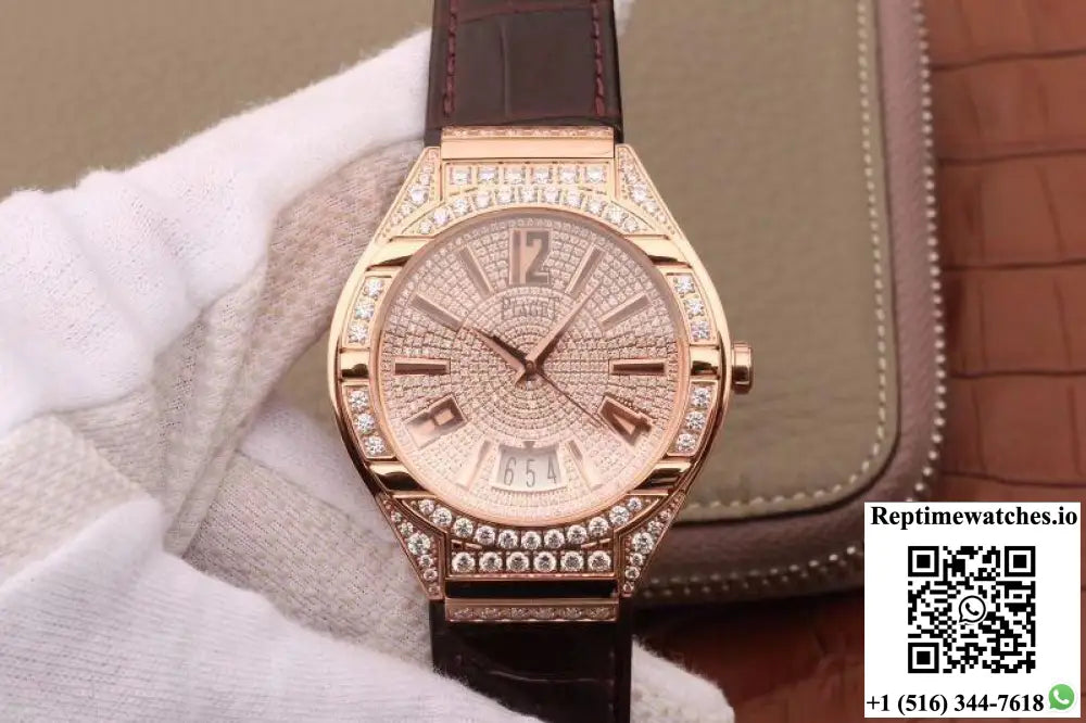 Piaget Polo MKS Factory Rose Gold Case Diamond Dial - Watches