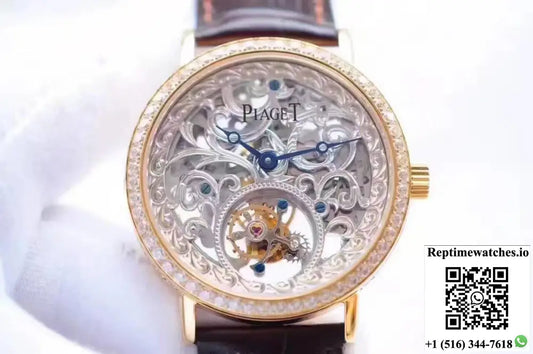 Piaget Tourbillon V6 Factory Carved Skeleton Dial - Watches