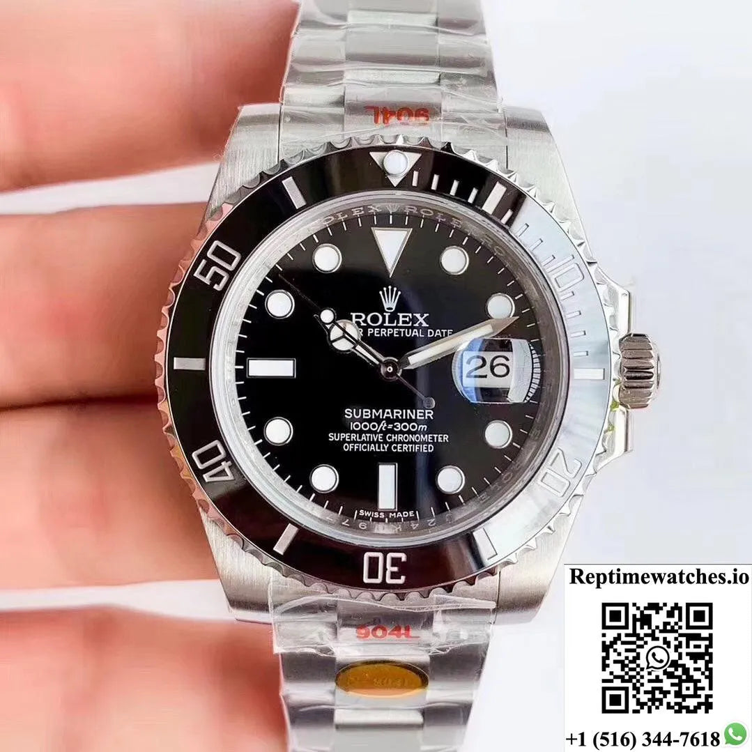 Replica Rolex Submariner Date Oyster 40Mm Oystersteel 116610Ln Noob Factory V10 Replica Black Dial Watch-Rep Time Watches