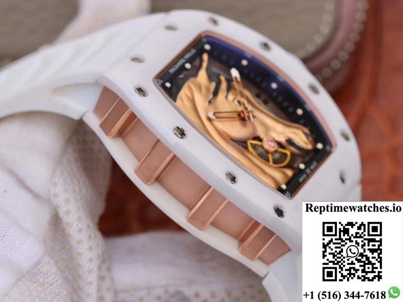 Richard Mille Polo Club Saint Tropez Rm52-02 Kv Factory Gold Horse Head Skeleton Dial-Rep Time Watches