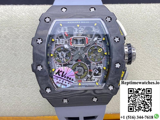 Richard Mille Rm-011 Kv Factory Forged Carbon Case-Rep Time Watches