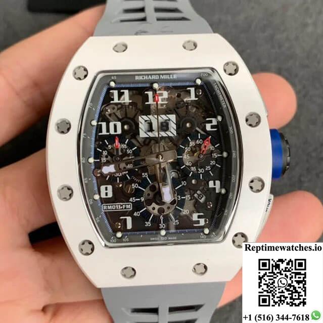 Richard Mille Rm-011 Kv Factory White Ceramic Case-Rep Time Watches