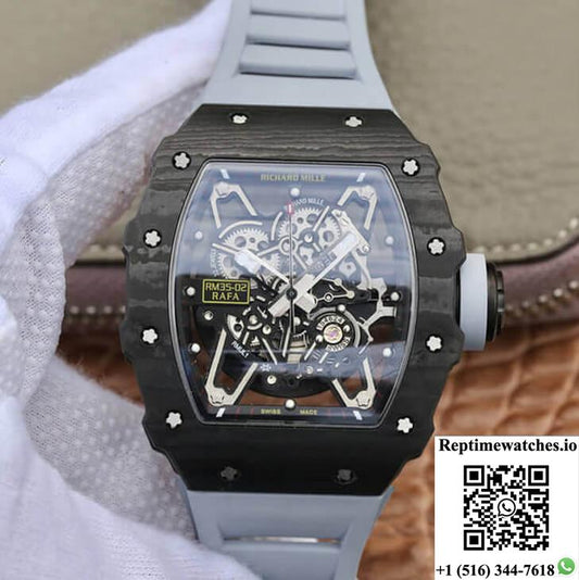 Richard Mille Rm-035 Kv Factory Black Carbon Fiber-Rep Time Watches