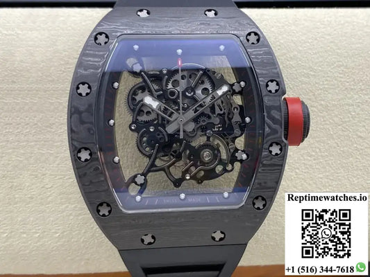 Richard Mille RM-055 BBR Factory Carbon Fiber Black Case - Watches