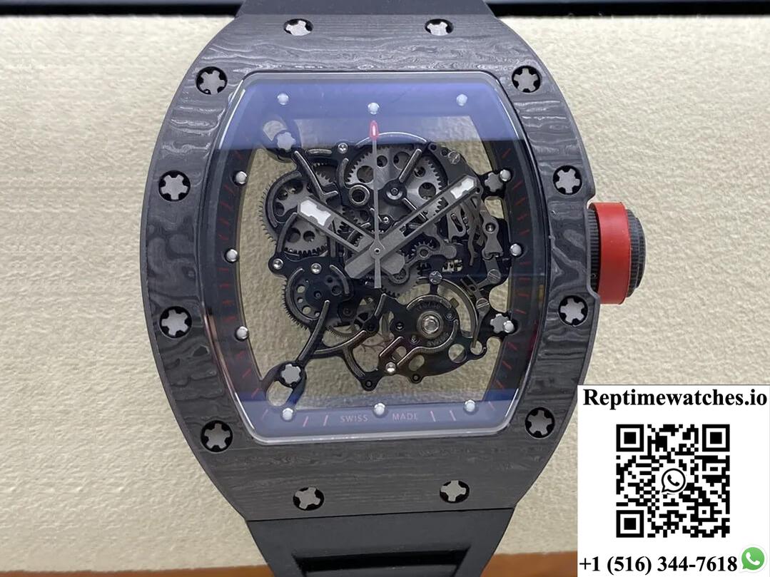 Richard Mille Rm-055 Bbr Factory Carbon Fiber Black Case-Rep Time Watches
