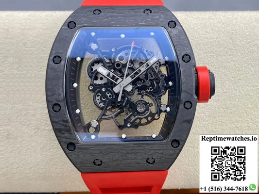 Richard Mille RM-055 BBR Factory Red Rubber Strap - Watches