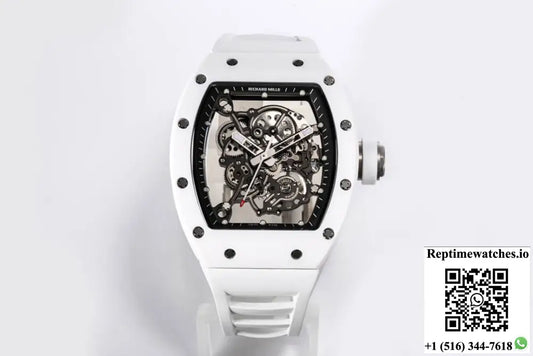 Richard Mille RM-055 BBR Factory V2 White Ceramic - Watches