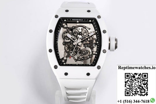 Richard Mille Rm-055 Bbr Factory V2 White Ceramic-Rep Time Watches