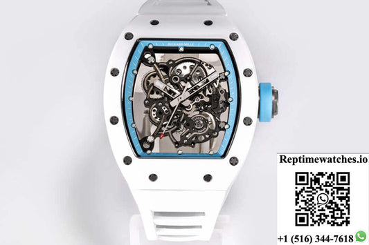 Richard Mille Rm-055 Bbr Factory White Ceramic Case-Rep Time Watches