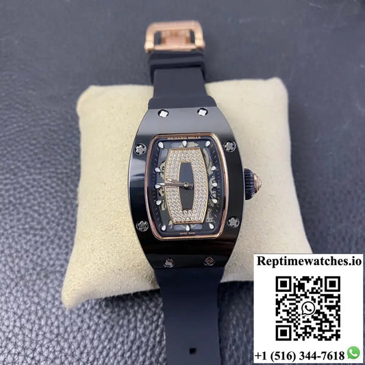 Richard Mille RM 07-01 RM Factory Blue Ceramic Black Strap - Watches