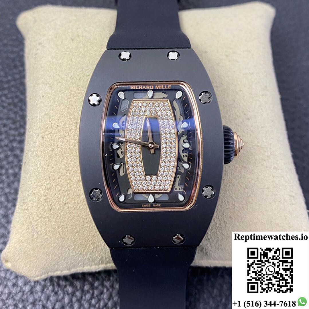 Richard Mille Rm 07-01 Rm Factory Black Rubber Strap-Rep Time Watches