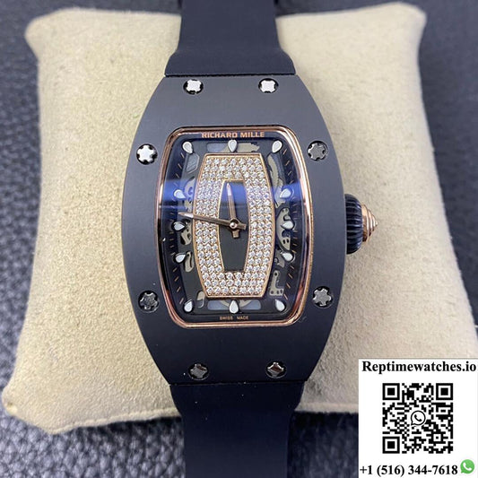 Richard Mille Rm 07-01 Rm Factory Black Rubber Strap-Rep Time Watches