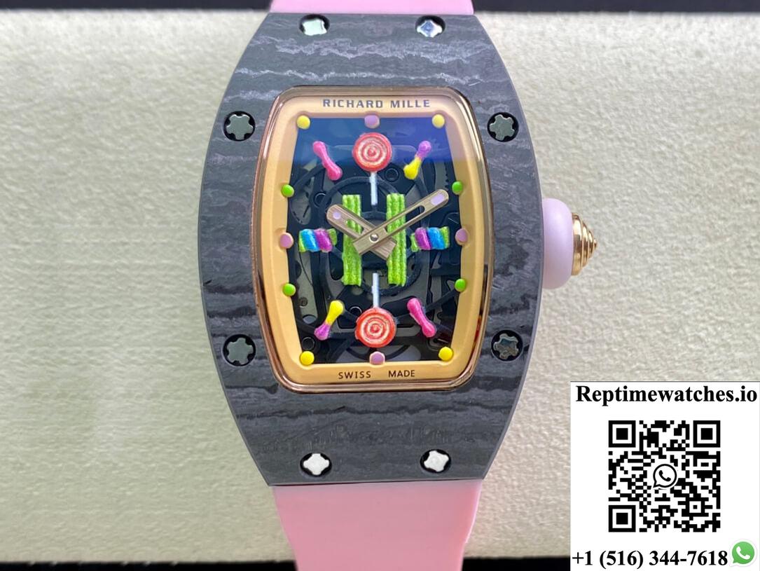 Richard Mille Rm-07 Bon Bon Rm Factory Carbon Fiber Case-Rep Time Watches