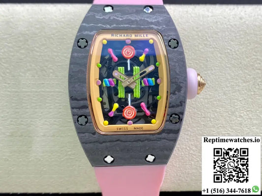 Richard Mille RM-07 Bon Bon RM Factory Carbon Fiber Case - Watches