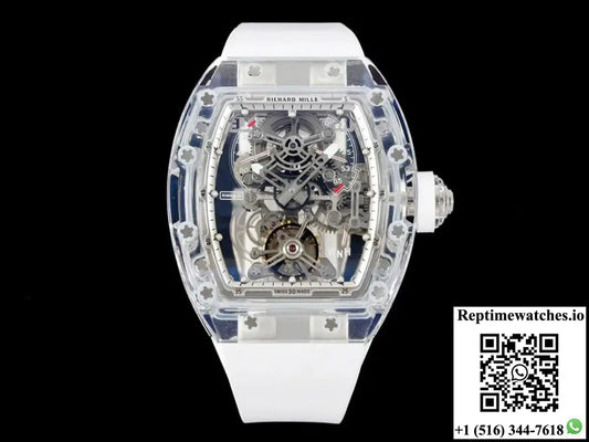 Richard Mille RM 56-01 Tourbillon RM Factory White Rubber Strap - Watches