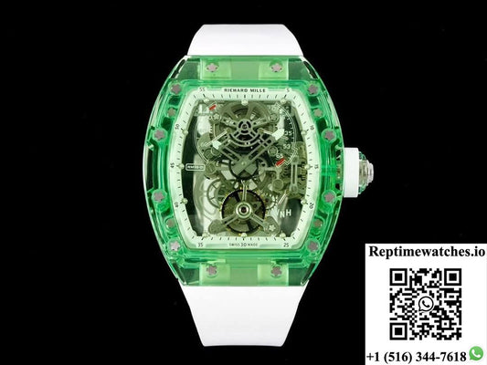 Richard Mille Rm 56-01 Tourbillon Rm Factory Green Transparent Case-Rep Time Watches
