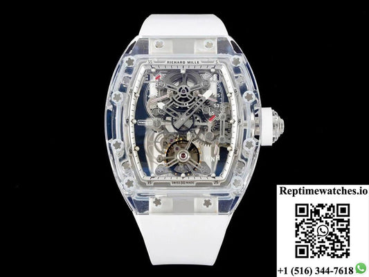 Richard Mille Rm 56-01 Tourbillon Rm Factory White Rubber Strap-Rep Time Watches