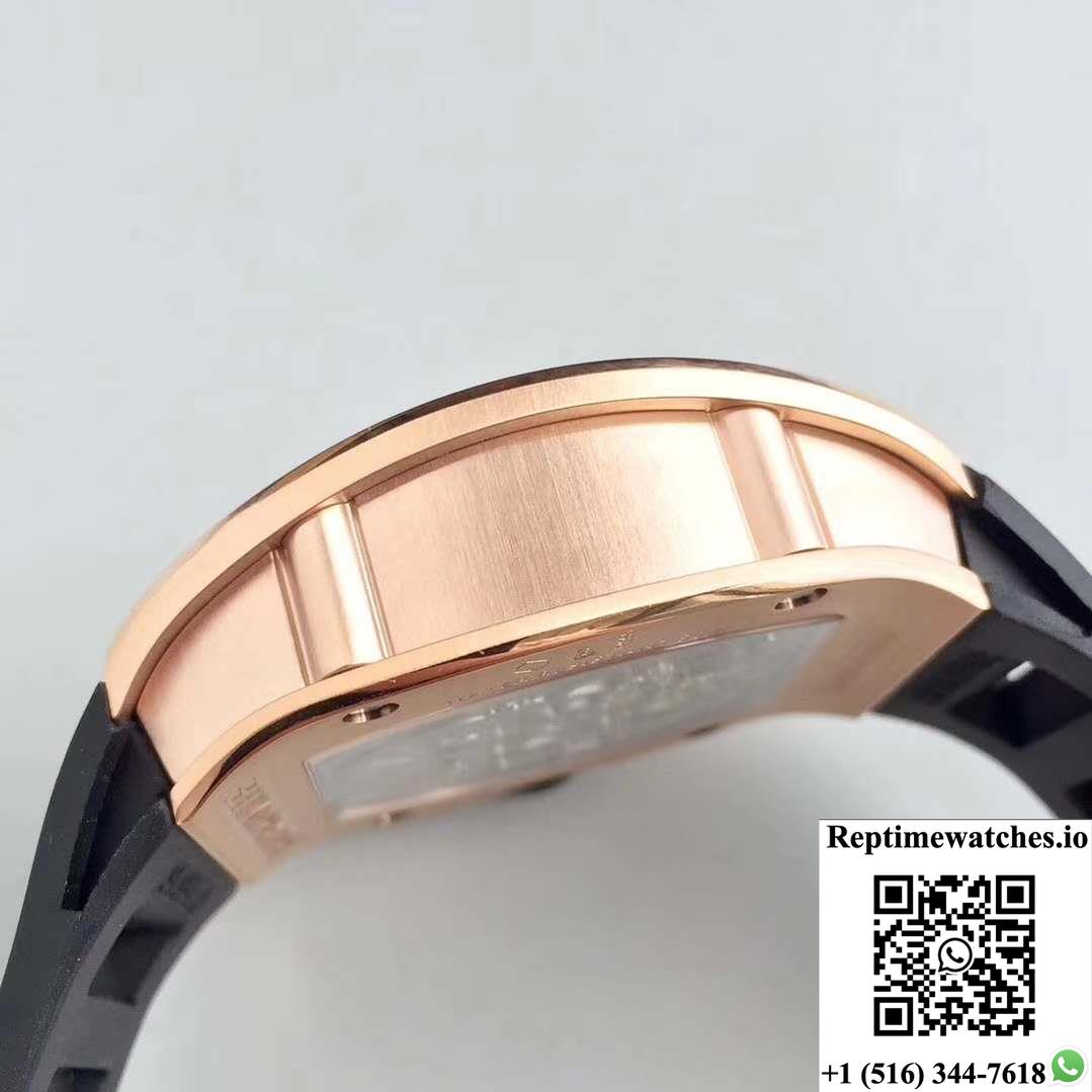 Richard Mille Rm001 Rose Gold Tourbillon Jb Factory Black Dial-Rep Time Watches