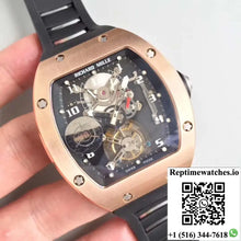 Richard Mille RM001 Rose Gold Tourbillon JB Factory Black Dial - Watches
