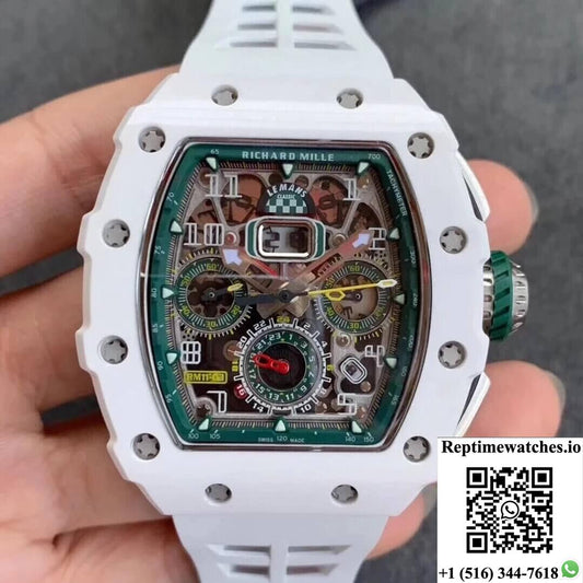 Richard Mille Rm011-03 Kv Factory Ceramic White Strap-Rep Time Watches