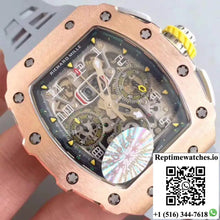 Richard Mille RM011 Felipe Massa Chronograph KV Factory Rose Gold Skeleton Dial - Watches