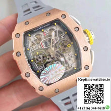Richard Mille RM011 Felipe Massa Chronograph KV Factory Rose Gold Skeleton Dial - Watches