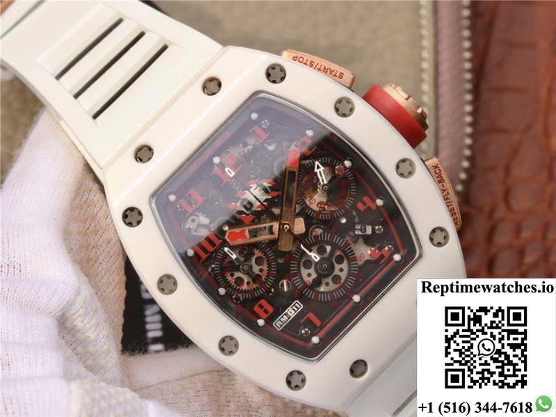 Richard Mille Rm011 Felipe Massa Flyback Dubai Chronograph Kv Factory Crystal Dial-Rep Time Watches