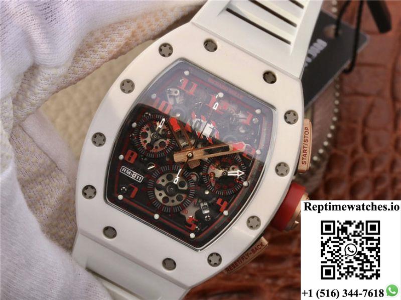 Richard Mille Rm011 Felipe Massa Flyback Dubai Chronograph Kv Factory Crystal Dial-Rep Time Watches
