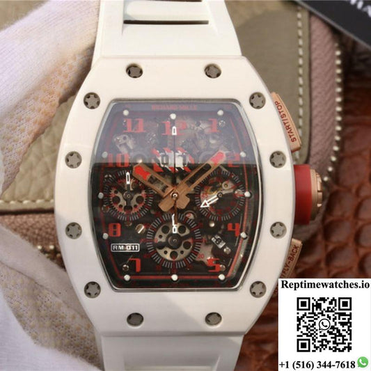 Richard Mille Rm011 Felipe Massa Flyback Dubai Chronograph Kv Factory Crystal Dial-Rep Time Watches