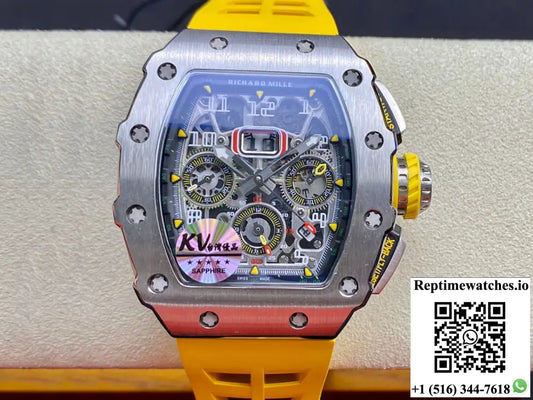Richard Mille RM011 FELIPE MASSA KV Factory Titanium Steel Case - Watches
