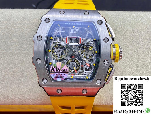 Richard Mille Rm011 Felipe Massa Kv Factory Titanium Steel Case-Rep Time Watches