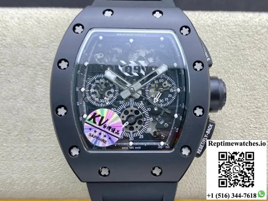 Richard Mille RM011 KV Factory Ceramic Black Case - Watches