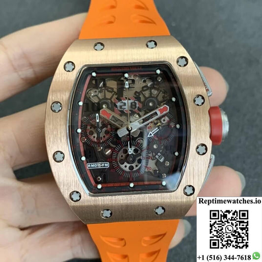 Richard Mille Rm011 Kv Factory Rose Gold-Rep Time Watches