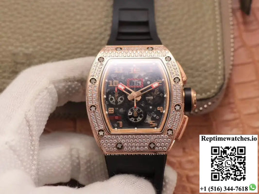 Richard Mille RM011 RG/5423 Felipe Massa KV Factory Rose Gold Diamond Bezel AI Factory